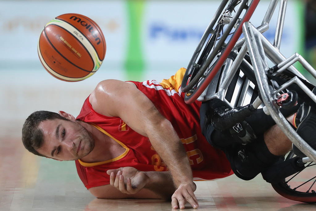Agustín Alejo coa Selección Española de baloncesto en cadeira de rodas