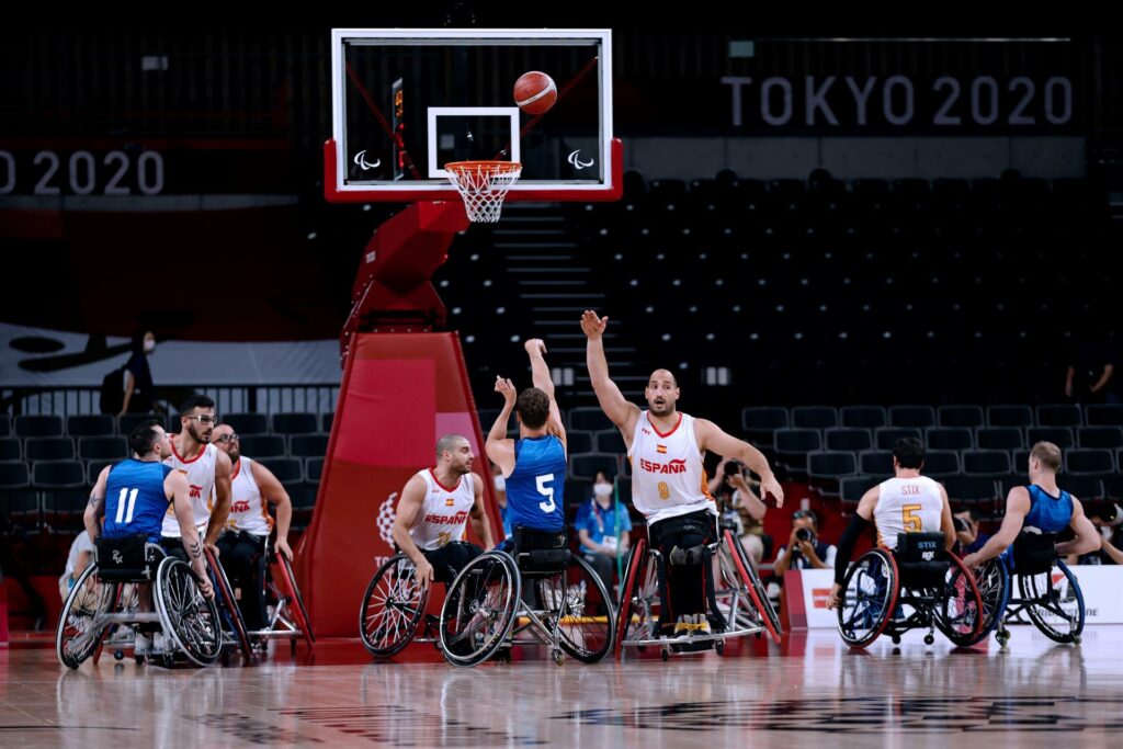 España baloncesto en cadeira de rodas nos Xogos Paralímpicos de Tokyo 2020, partido ante USA, semifinais - EFE CPE Mikael Helsing